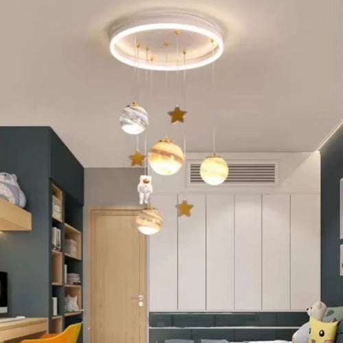 lustre artpad lampe lune pour chambre d'enfants décorative - vue 4 sur 6