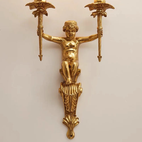 applique murale nordique ange en cuivre luminaire décoratif classique européen
