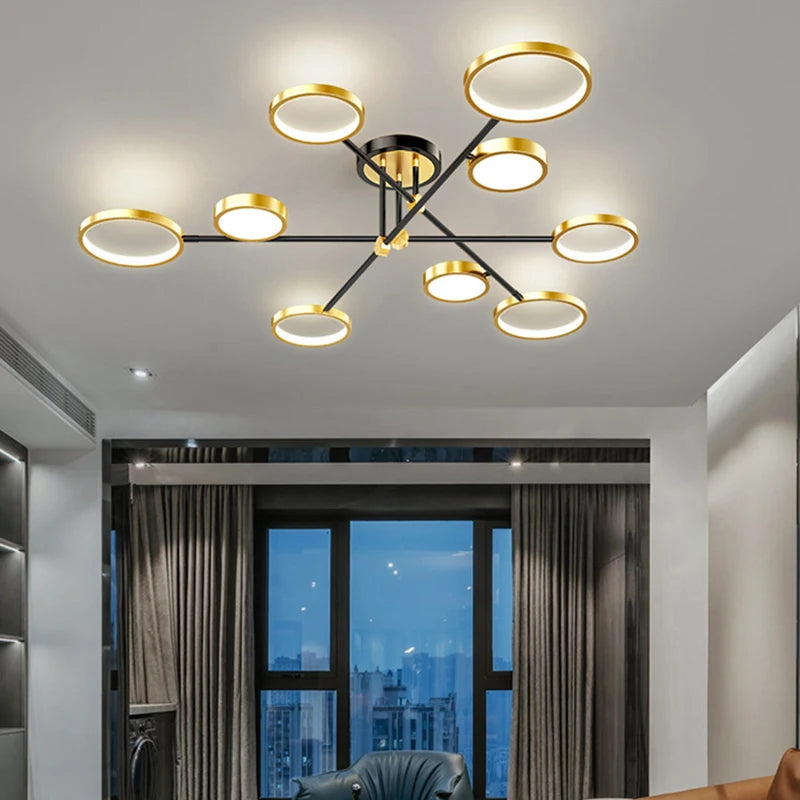 Minimalist LED ceiling light with 3 colour temperatures decorative indoor fixture - vue 3 sur 30