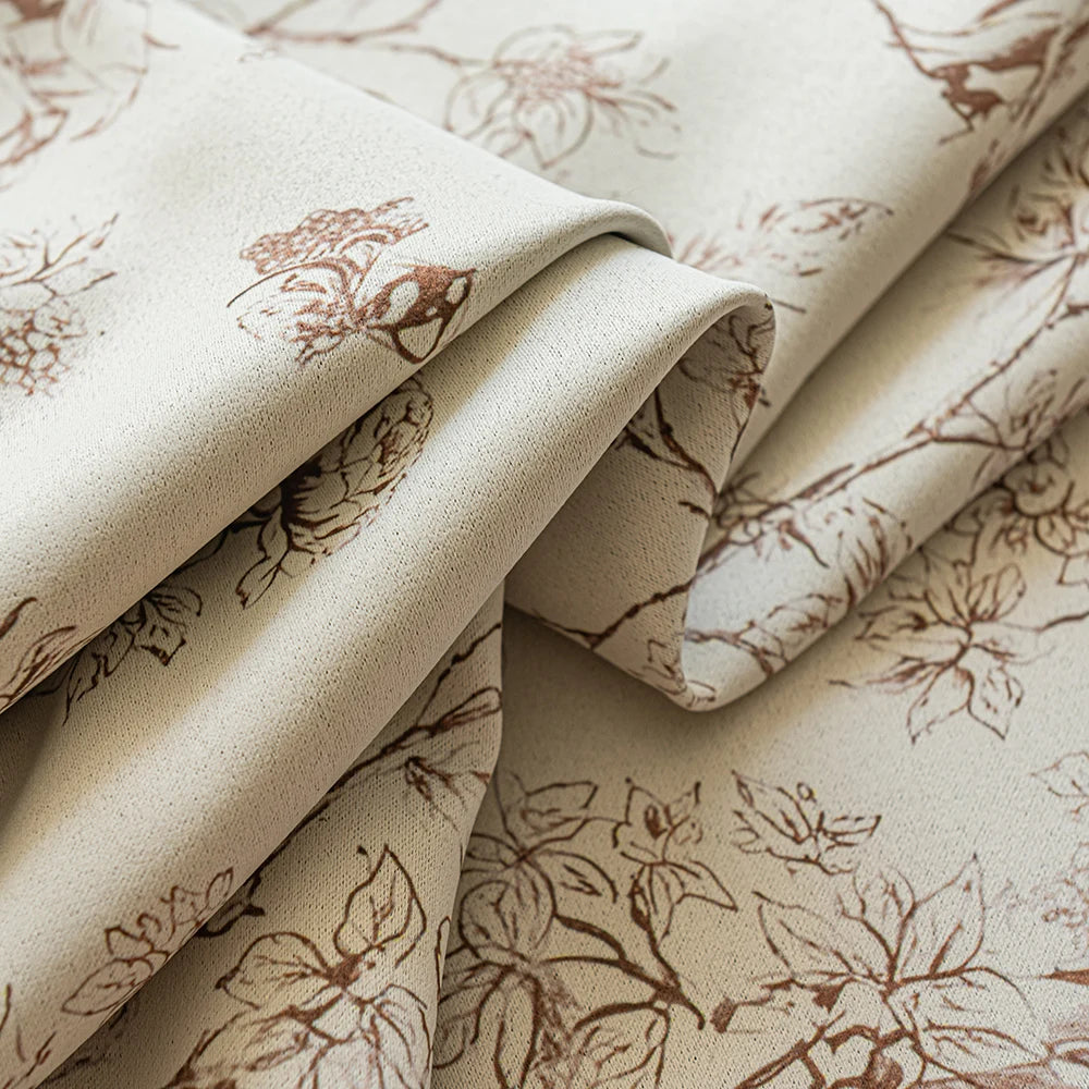 Rideau occultant motif floral moderne pour salon chambre - vue 6 sur 7