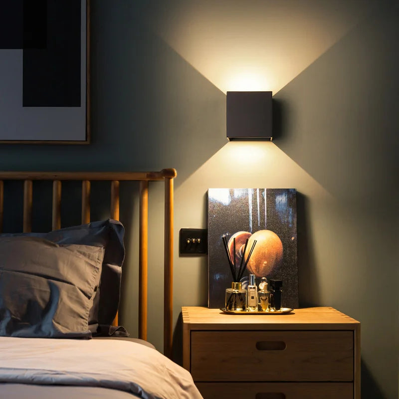 6W/12W applique murale LED lumière extérieure étanche IP65 porche jardin applique et intérieur chambre chevet décoration éclairage lampe en aluminium