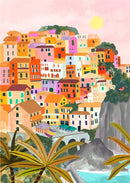 Colourful abstract landscape posters for modern decor