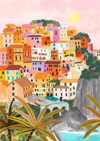 Colourful abstract landscape posters for modern decor