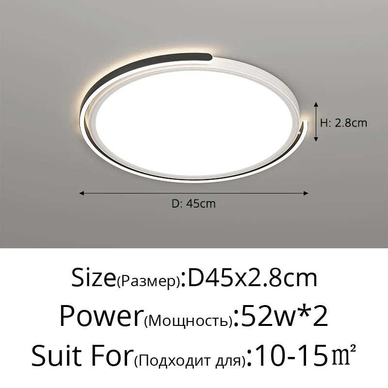 plafonnier led moderne pour éclairage décoratif intérieur - vue 13 sur 14