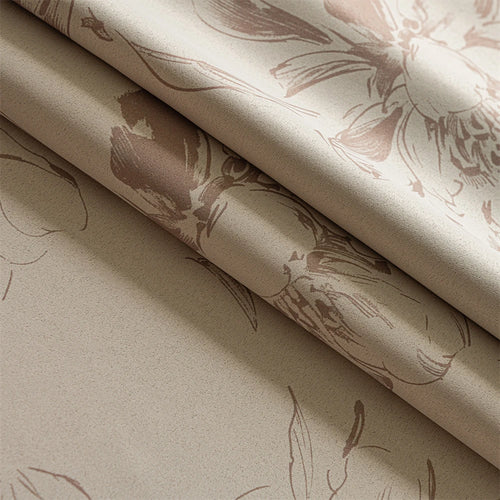 Rideau occultant motifs floraux style chinois chambre salon - vue 8 sur 8