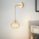 Modern nordic wall light with lampshade for bedroom and living room