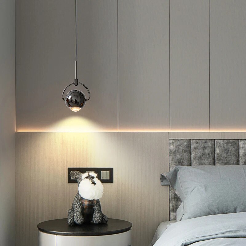 Suspension design boule accrochée LED - vue 3 sur 11