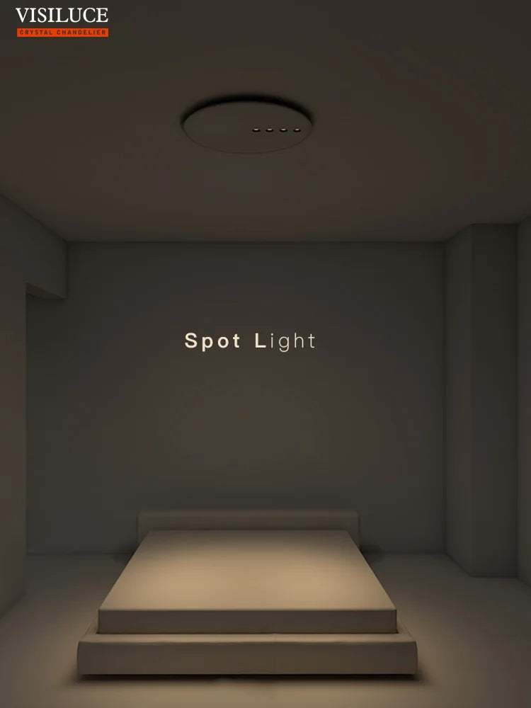 plafonnier led rond minimaliste à intensité réglable pour intérieur - vue 4 sur 8