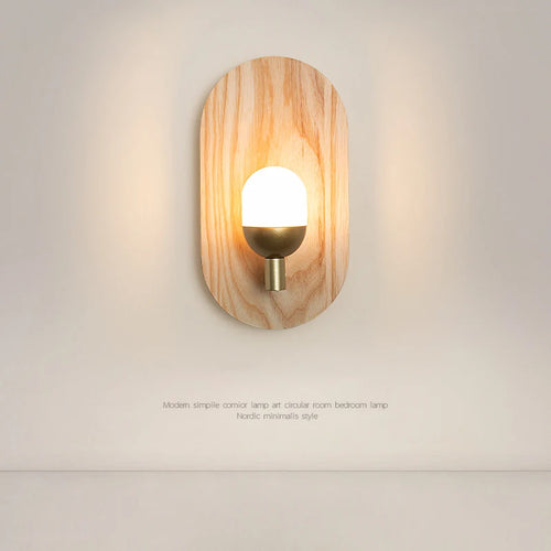 Minimalist Nordic LED log wall light for interiors
