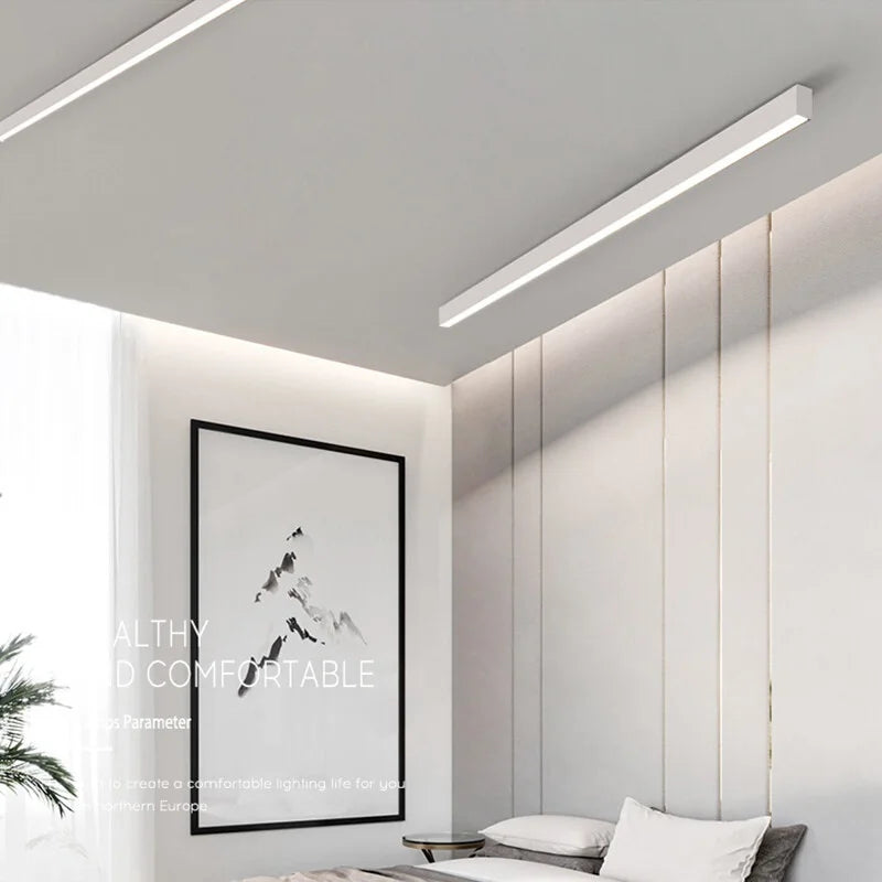 plafonnier linéaire simple pour intérieur moderne élégant - vue 7 sur 8