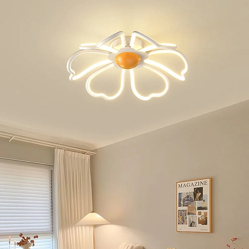 plafonnier floral à led pour chambre et salon - vue 4 sur 10