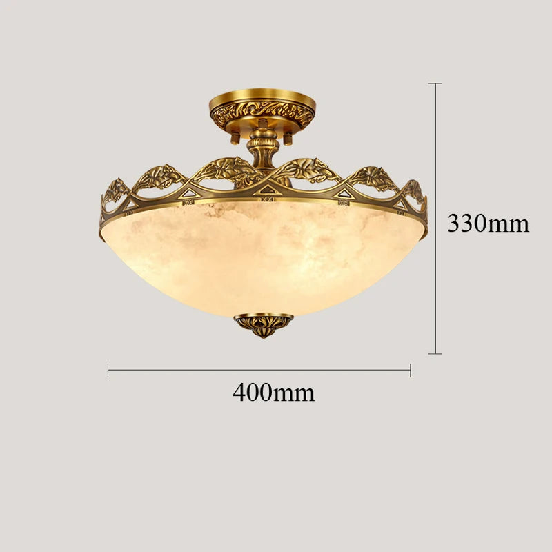 lampe de poche en marbre européen avec support en laiton - vue 6 sur 7