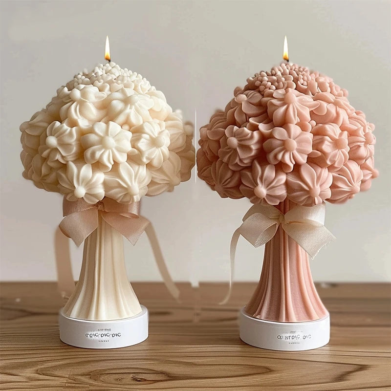 nouveau moule silicone bouquet roses chrysanthème pivoine cadeau saint valentin - vue 2 sur 18