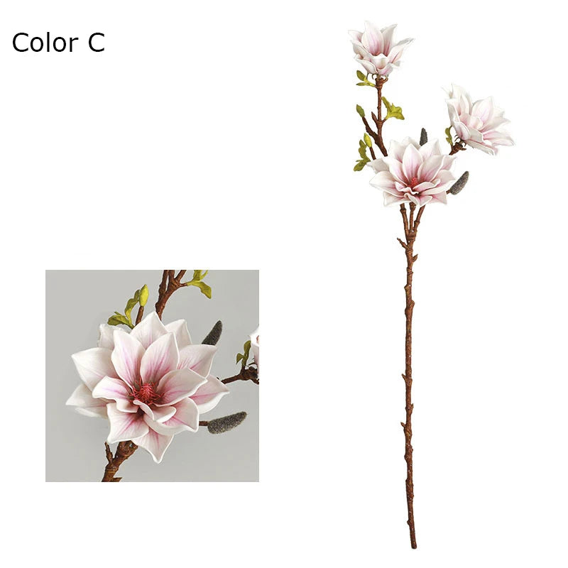 fleurs artificielles décoratives style zen avec magnolia - vue 12 sur 12