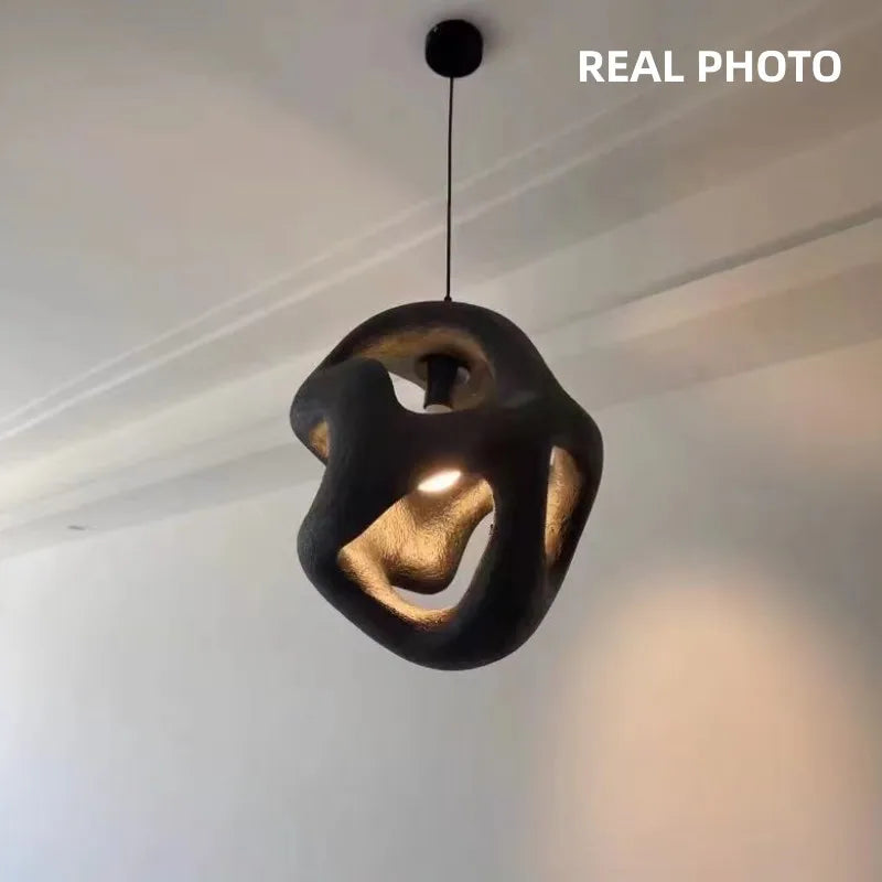 suspension led minimalisme nordique style wabi sabi luminaires - vue 6 sur 8