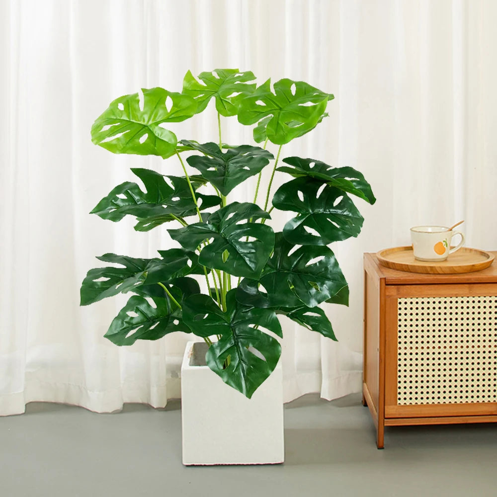 palmier tropical artificiel avec feuilles de bananier pour décoration intérieure - vue 4 sur 9