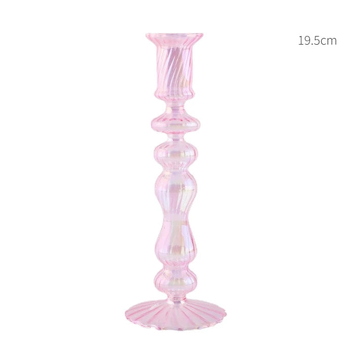 bougeoir en verre conique pour table de mariage et décoration nordique - vue 21 sur 28