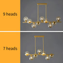 lustre led de luxe design moderne en verre