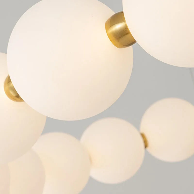 lustre nordique led acrylique éclairage décoratif suspension - vue 6 sur 19