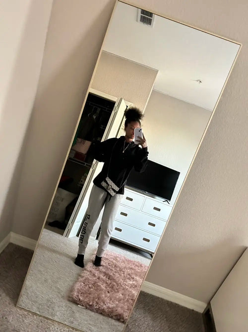 CASSILANDO Full Length Mirror 65" * 24 ", Floor Standing Mirror,  Black Metal Frame Mirror， Full Body Mirror - vue 6 sur 8