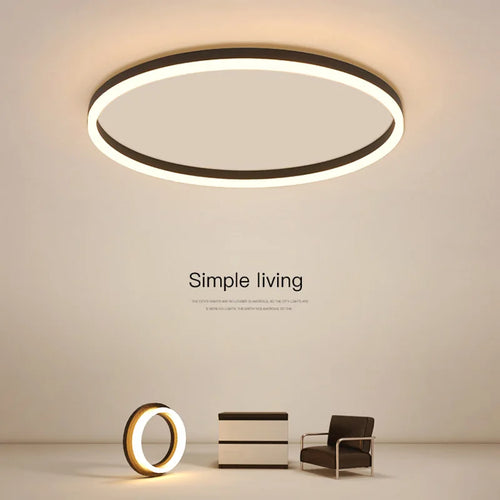plafonnier led ultra fin design nordique moderne décoratif d'intérieur
