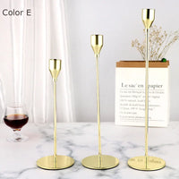 bougeoirs en métal luxueux pour mariage et décoration élégante