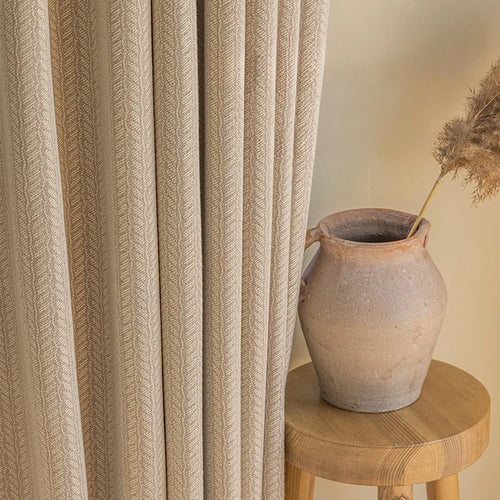 Rideau occultant motif feuilles style moderne salon chambre