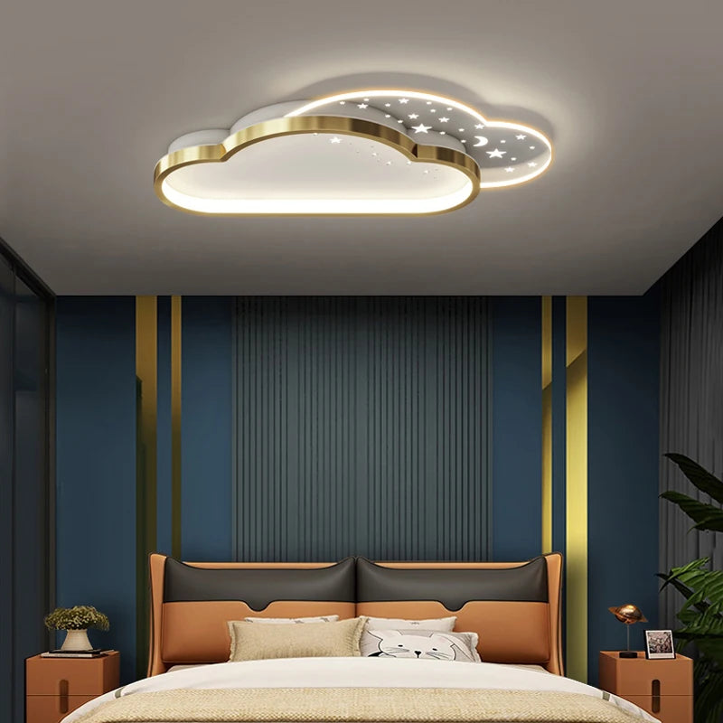 Minimalist gold chandelier modern lighting for interior decor - vue 3 sur 8