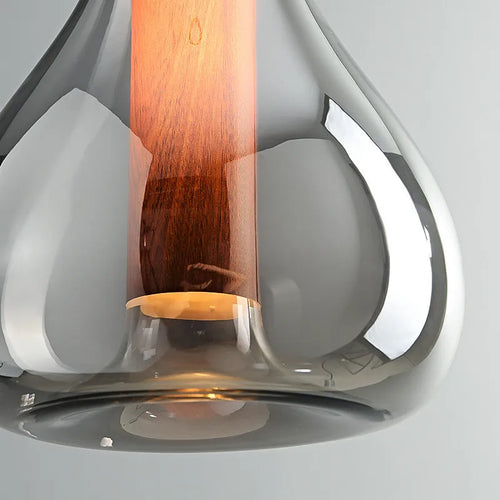 Minimalist nordic style silver glass table lamp - vue 7 sur 10