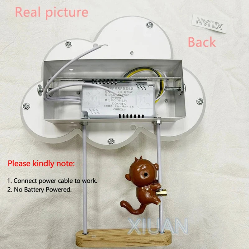 lampe nuage mignonne pour chambre d'enfant animaux et princesses - vue 7 sur 8