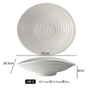 Vaisselle ceramique motif roche mat bols et assiettes