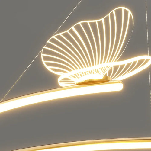 Lustre papillon LED mode créativité maison - vue 6 sur 9