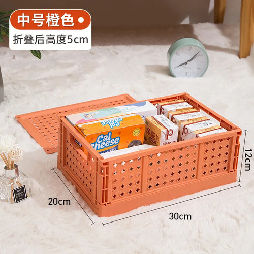 Collapsible Desktop Storage Box, Student Cosmetics Basket, Simplicity, Household, Dormitory, Stationery, Sundry, Small - vue 12 sur 18