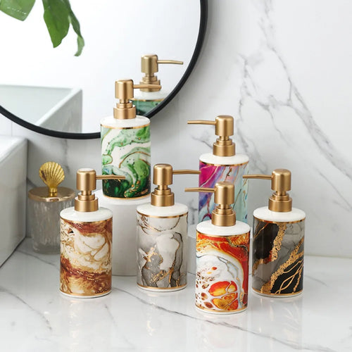 distributeur de savon doré créatif pour salle de bain - vue 6 sur 12
