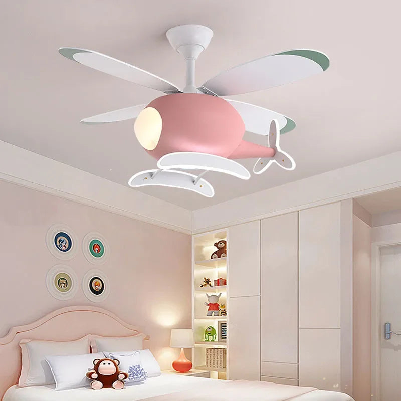plafonnier hélicoptère ventilateur led pour chambre enfant - vue 6 sur 12