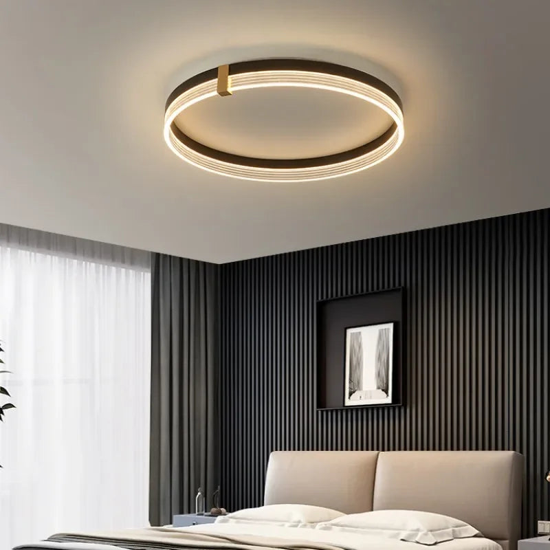 plafonnier led moderne minimaliste avec télécommande ronde - vue 6 sur 14