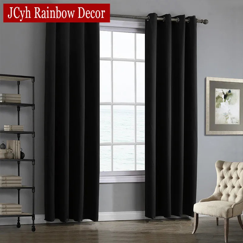 Rideau occultant moderne pour salon chambre tissu uni - vue 5 sur 11