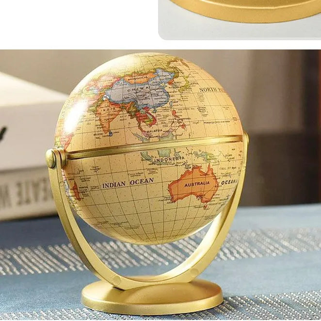 globe terrestre rétro rotatif pour apprendre la géographie - vue 9 sur 8