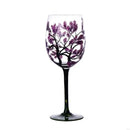Verre à vin arbre quatre saisons peint main