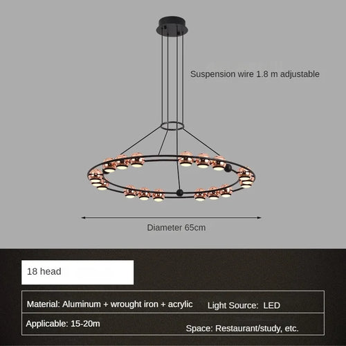 Modern minimalist chandelier for personalised interior decor - vue 10 sur 13