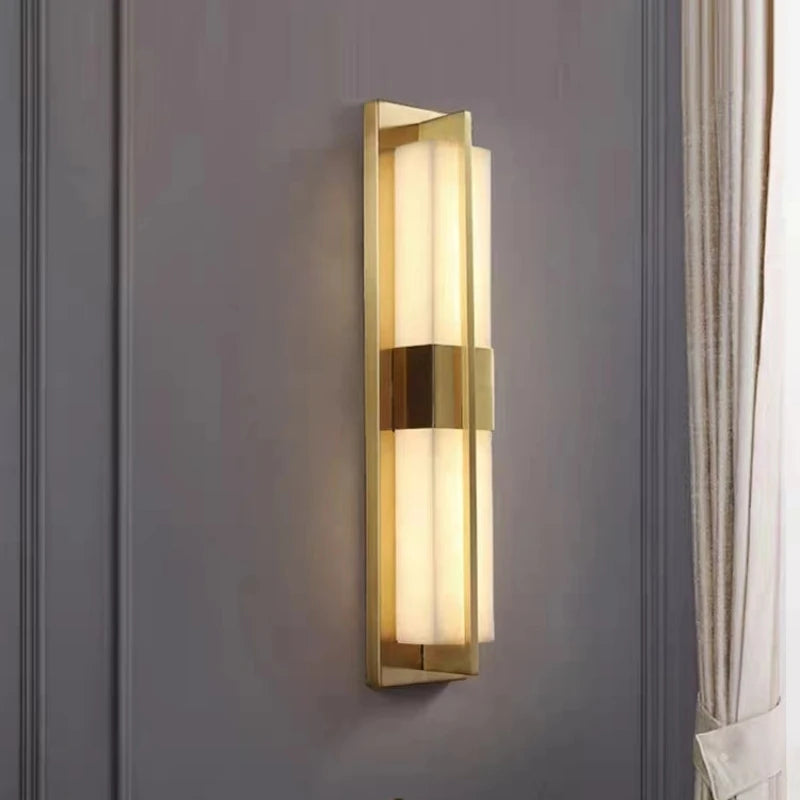 applique murale led en marbre cuboïde pour divers espaces