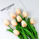 5 Bundles Vibrant Real Touch Artificial Tulips -Faux Flowers - &Home Accent - Weddings,Mother's Day,Valentine's Day