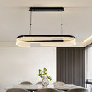 lustre à led circulaire en aluminium et acrylique pour intérieur décoratif