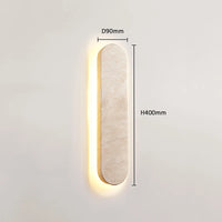 Scandinavie Wabi Sabi Hôtel Couloir Cour Entrée Moderne Pierre Naturelle Extérieure Beige 40CM LED Applique Étanche Appliques Murales