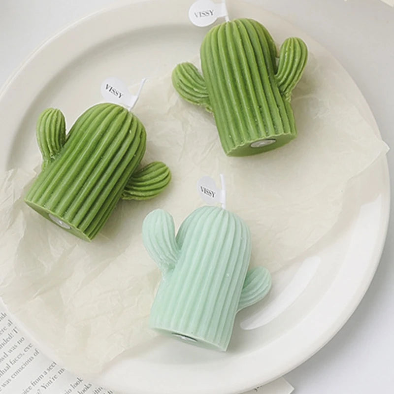 petites bougies parfumées en cire de cactus pour décoration intérieure - vue 5 sur 9