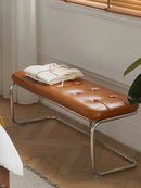 Nordic Stainless Steel Bench Cloakroom Vintage Bed End Stool Iron Wrought Door Shoe Change, Dining Room Benches