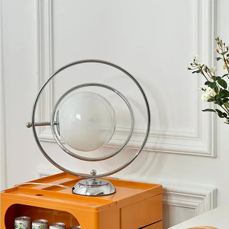 lampe de bureau rotative en verre design italien 2024 - vue 7 sur 7