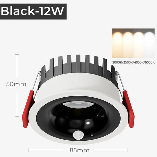Recessed spotlight with infrared motion sensor practical lighting - vue 10 sur 10
