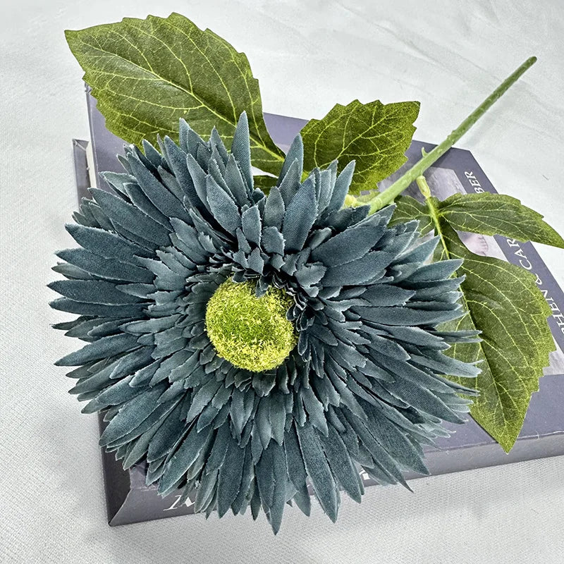 gerbera simple avec feuilles pour décoration de mariage et fête - vue 9 sur 15
