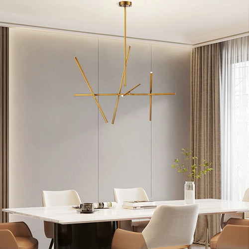 lustre post-moderne créatif personnalité nordique led forme branche - vue 3 sur 8